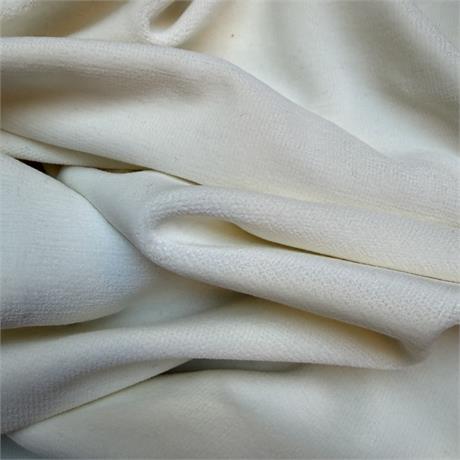 Ivory Italian Cotton Velvet Image 1