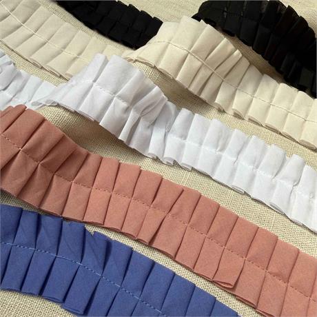 Cotton Voile Pleated Frill Image 1