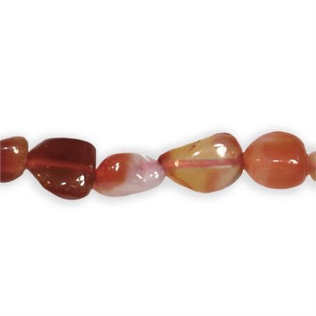 Red Agate Stone Semi-Precious Beads Image 1