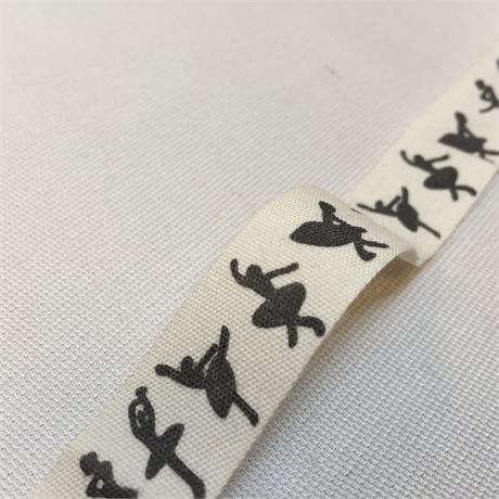 Ballerina Printed Cotton Ribbon Image 1