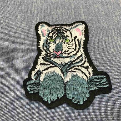 Iron-On Embroidered Tiger Cub Motif Image 1