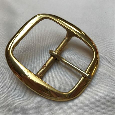 Brass Plain Oval Buckle 50mm Image 1