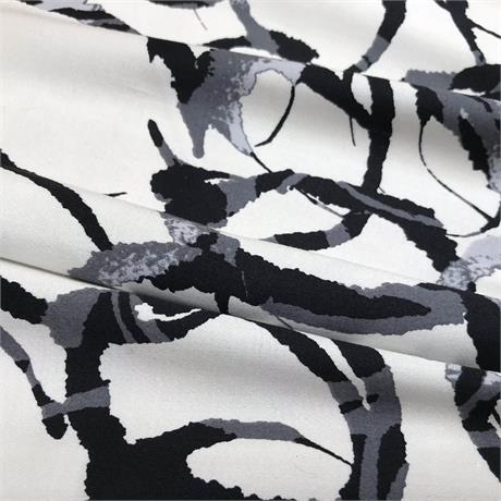 Printed Stretch Cotton Satin Image 1