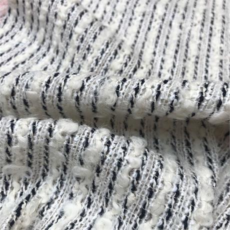 Spanish Ivory And Black Chenille Tweed Image 1