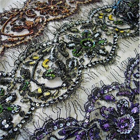 Antique Beaded Lace Image 1