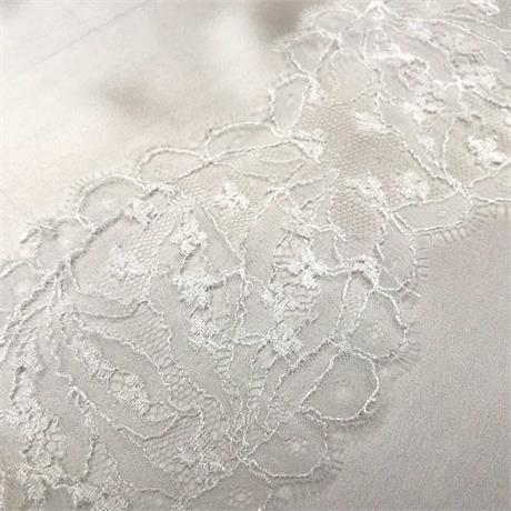 Fine French Lace Double Scallop Border Image 1