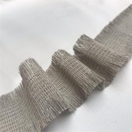 Double Edge Linen Fringe Image 1