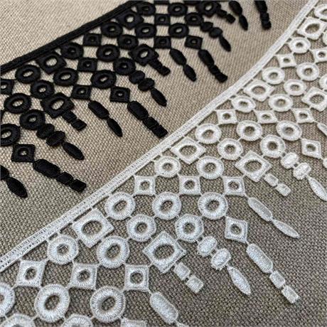 Italian Viscose/Polyester Macrame Border Image 1