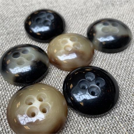 Italian Mock Horn 4-Hole Coat Button Image 1