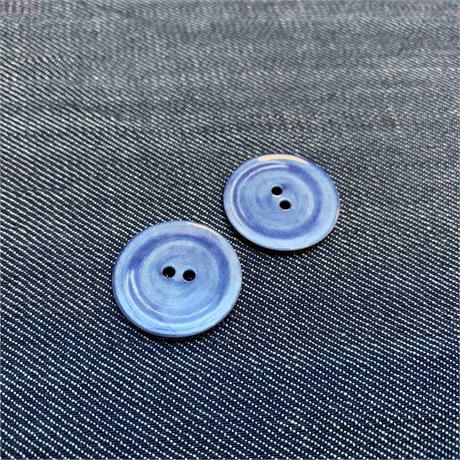 Italian 2-Hole Polyester Ceramic Button Image 1