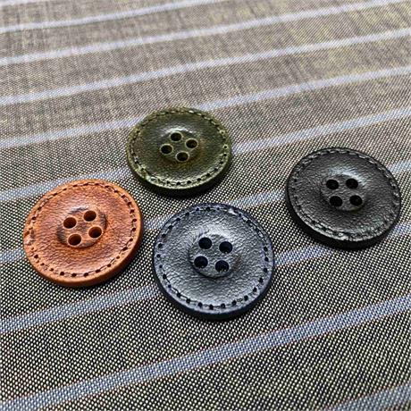 Italian 4-Hole Imitation Leather Button Image 1