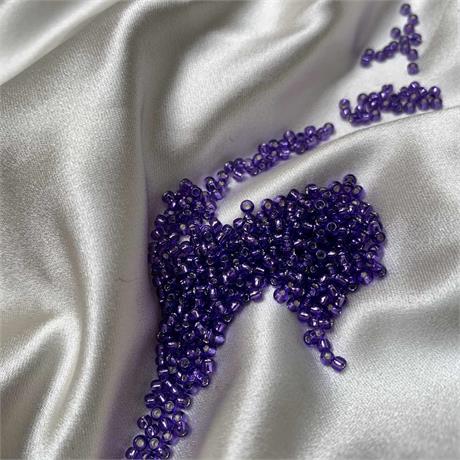 Toho Seed Beads - Silver Lined Purple Image 1