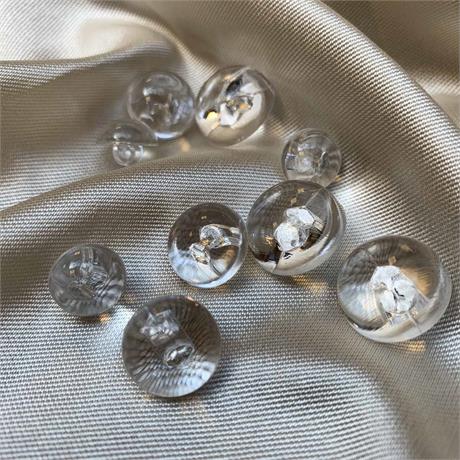 Italian Transparent Acrylic Ball Button Image 1