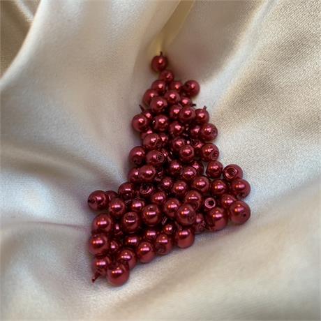 Pracht Waxed Glass Pearl Beads - Siam Image 1