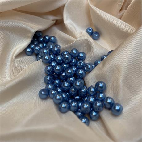 Pracht Waxed Glass Pearl Beads - Blue Image 1