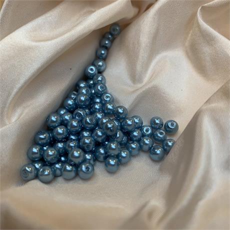 Pracht Waxed Glass Pearl Beads - Lt Blue Image 1