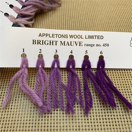 Appletons 4-ply Tapestry Wool Skein Bright Mauve - 10m Image 1