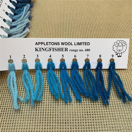 Appletons 4-ply Tapestry Wool Skein Kingfisher - 10m Image 1