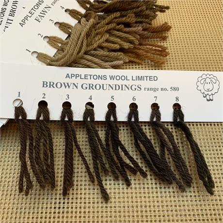 Appletons 4-ply Tapestry Wool Skein - Brown Groundings - 10m Image 1