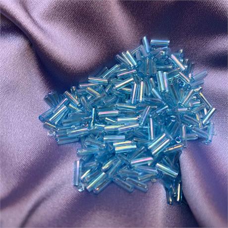 Toho Bugle Beads -  Transparent Lustered Aquamarine Image 1