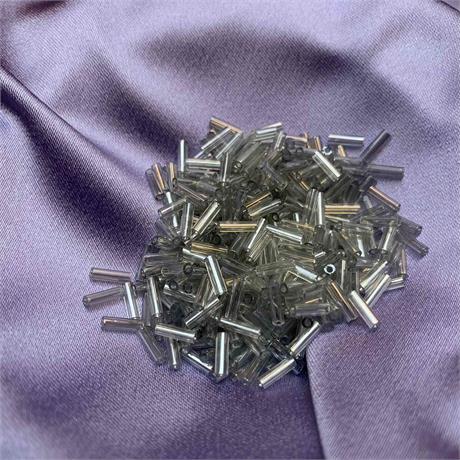 Toho Bugle Beads -  Transparent Lustered Black Diamond Image 1