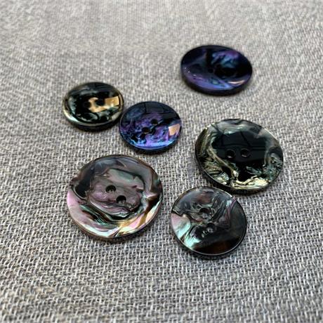 Italian 2-Hole Mock Shell Button Image 1