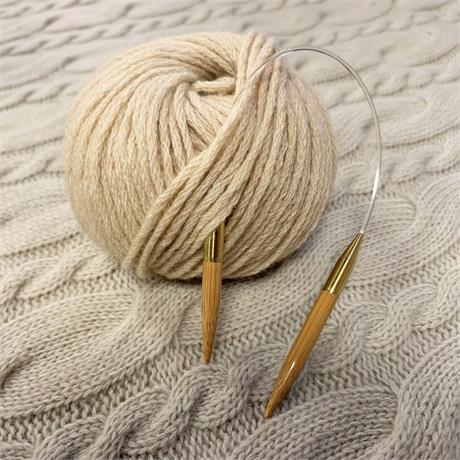 23cm SeeKnit Koshitsu Asymmetric Circular 5.5mm Bamboo Needle Image 1