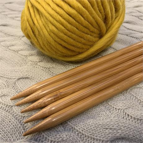 SeeKnit Koshitsu 20cm Double Pointed 10mm Bamboo Needles Image 1