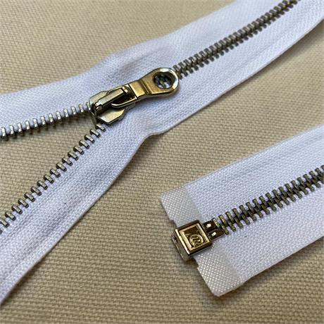 Rubi No.5 White Brass Open End Zip - 56cm Image 1