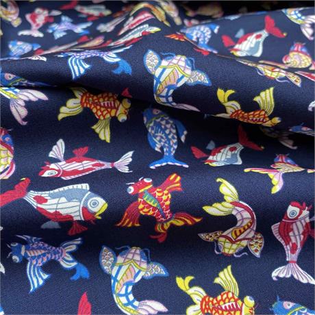 Fish Printed Poplin Image 1