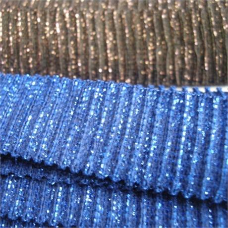 Knitted Metallic Ribbed Border 25mm Image 1