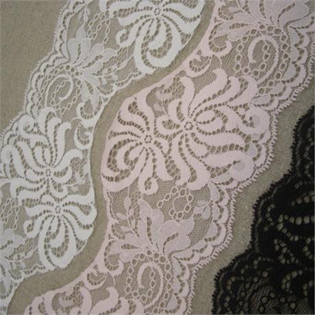 Satin Scallop Lace Trim 10cm - Left Image 1