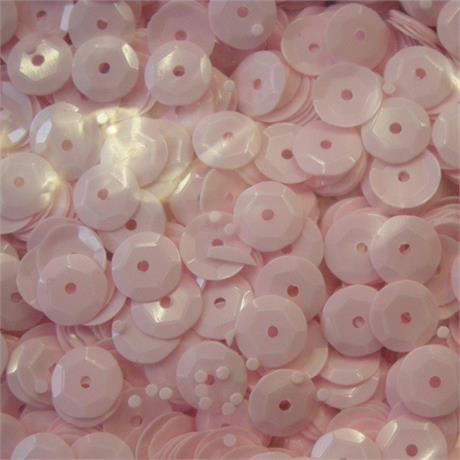 Cup Sequins Pale PInk - 6mm - 100g Bag Image 1