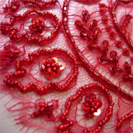 Fine Beaded French Lace Image 1