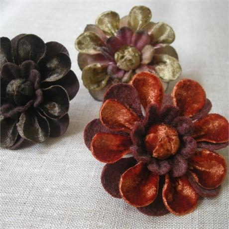 Felt and Velvet Flower Image 1