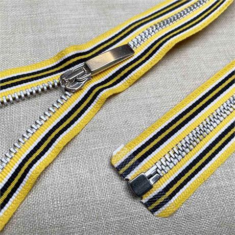 T5 Lampo Yellow Multi Stripe Tape Open End Zip Image 1