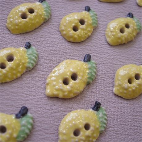 Ceramic Lemon Button