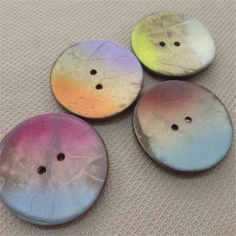 Large Painted Coconut Button Image 1