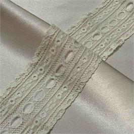Fine French Cotton Leavers Eyelet Lace Border thumbnail