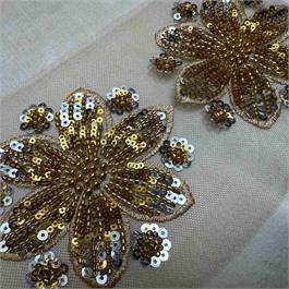 Sequinned Flower Motif Trim thumbnail