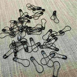 Bulb Safety Pins - Black Thumbnail Image 1