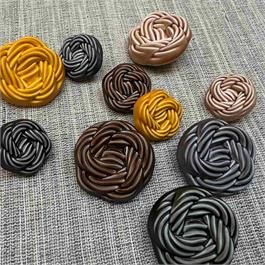 Italian Polyester Knot Effect Shank Button thumbnail