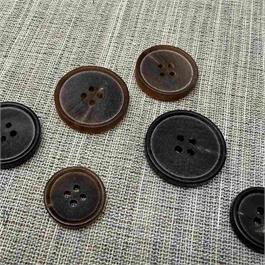 Portuguese Thick Sanded 4-Hole Horn Button thumbnail