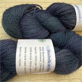 Bluebell Blue Faced Leicester, Shetland, Alpaca 4-ply - 100g Thumbnail Image 1