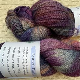 Bluebell Blue Faced Leicester, Shetland, Alpaca 4-ply - 100g Thumbnail Image 4