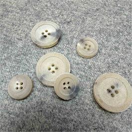 Italian Sandblasted 4-Hole Horn Button Thumbnail Image 1