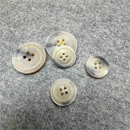 Italian Sandblasted 4-Hole Horn Button Thumbnail Image 1