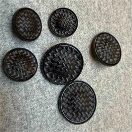 Italian Black Plastic Shank Buttons thumbnail