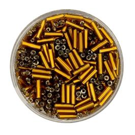 RUST GLASS BUGLE BEADS 6MM 15G thumbnail
