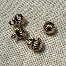 Metal Grooved Ball Button Thumbnail Image 1